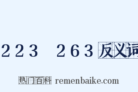 223～263反义词是什么意思的图片